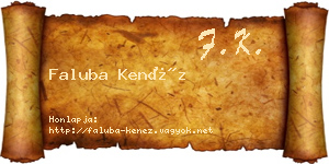 Faluba Kenéz névjegykártya